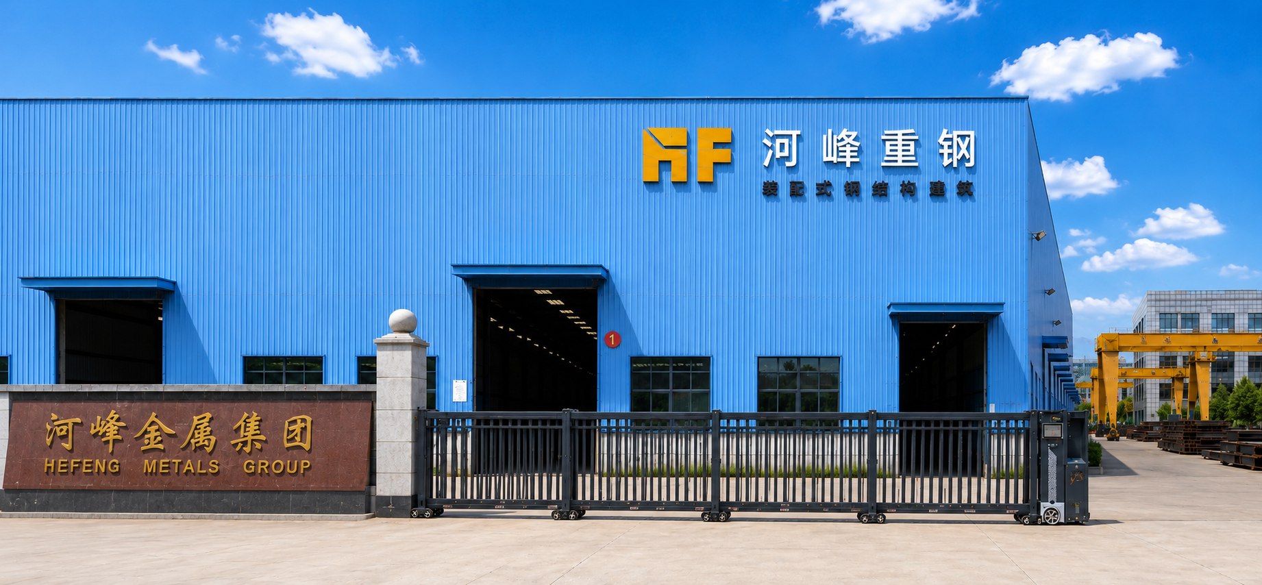 HF Steel factory building and yard